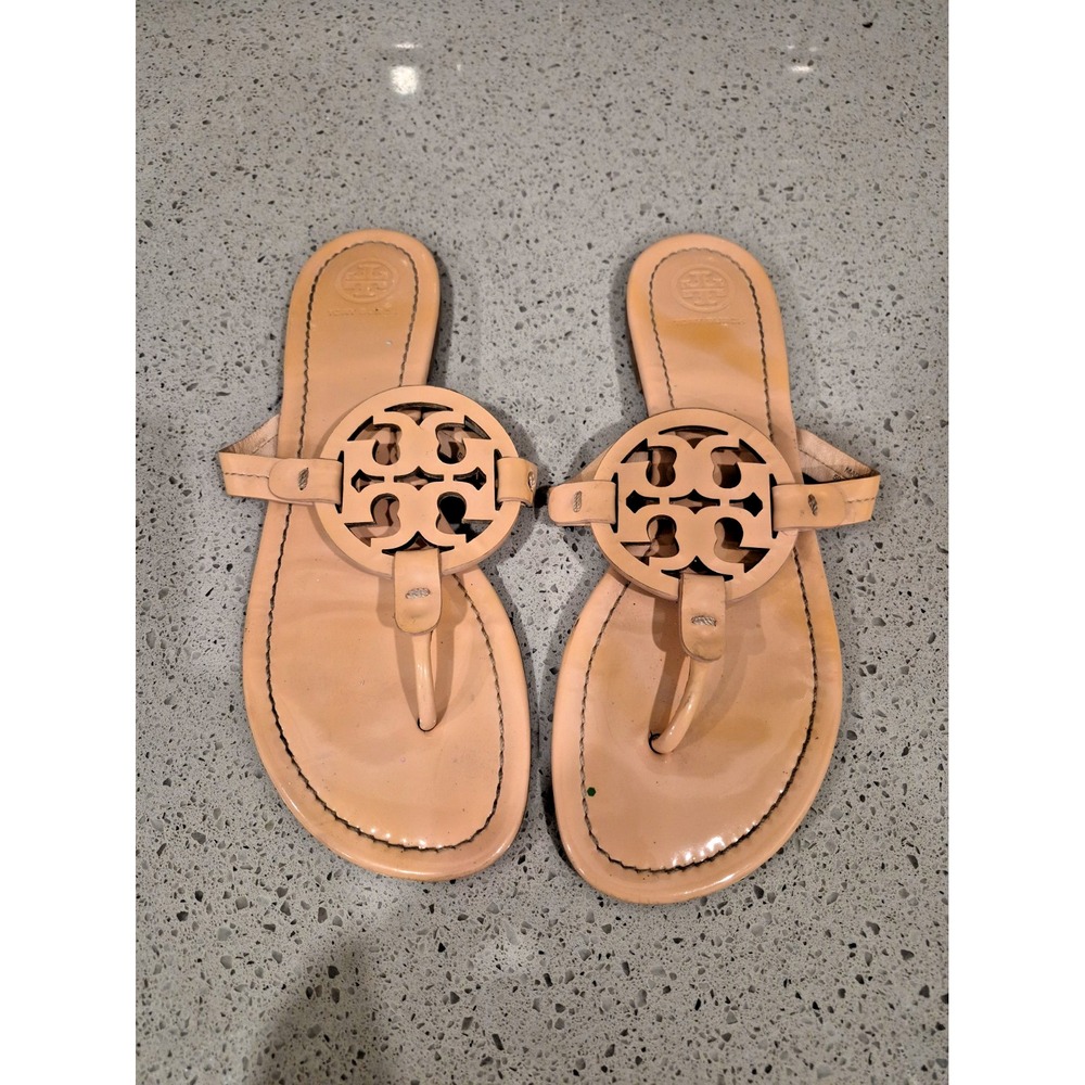 Tory Burch Patent Leather Pink Miller's Excellent Condition Size 9.5